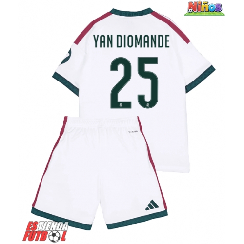Real Madrid Yan Diomande #25 Primera Equipación Niños 2026-27 Manga Corta (+ Pantalones cortos)